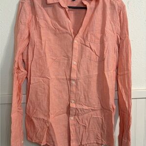 Marc Anthony Light Coral Casual Button-Down Shirt